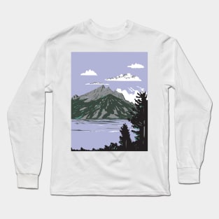 Jenny Lake in Grand Teton National Park Wyoming USA WPA Art Poster Long Sleeve T-Shirt